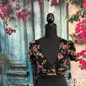 forever 21 floral crop top